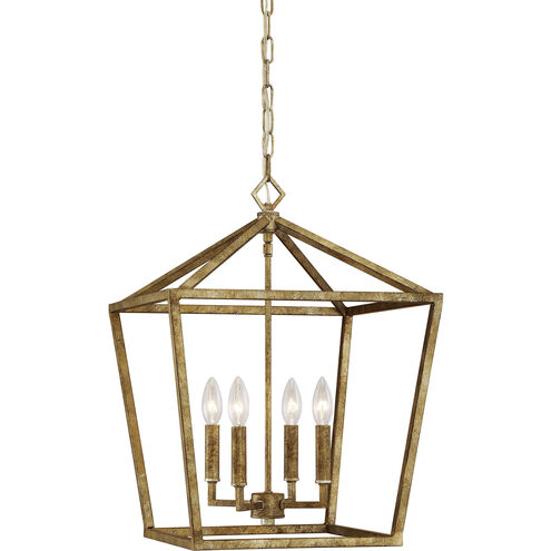 Corona 4 Light 16 inch Vintage Gold Pendant Ceiling Light
